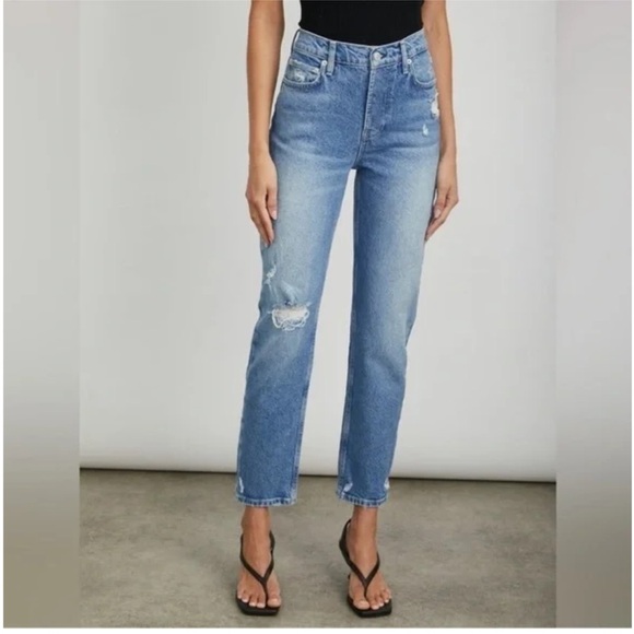 Rails The Melrose Classic Slim Jeans in Arctic Distress Blue - Picture 1 of 8